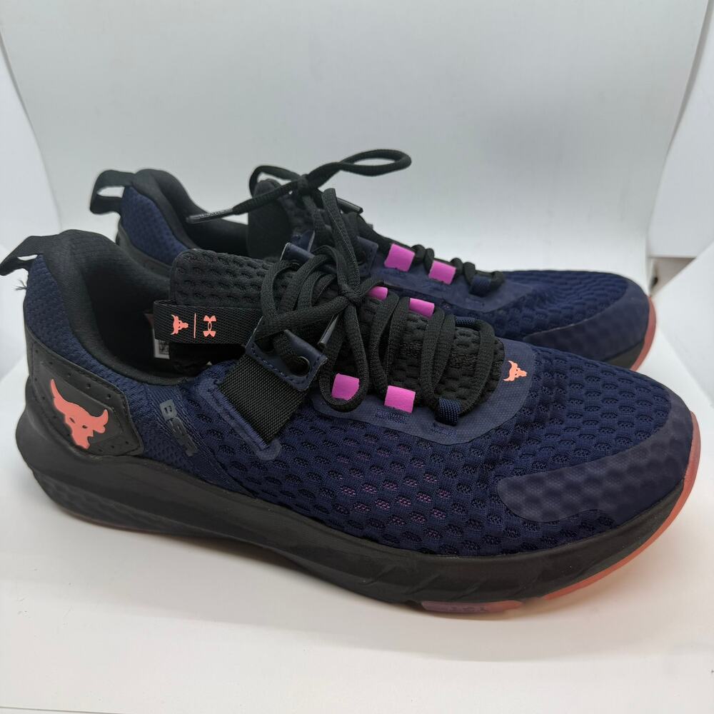Under Armour Project Rock BSR 4 Training Running Sneakers Men's Blue Lace-Up